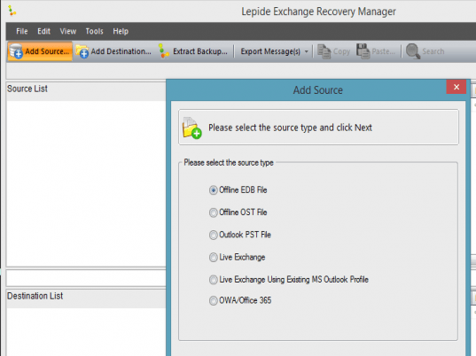 MS Exchange Server Recovery Screenshot 1