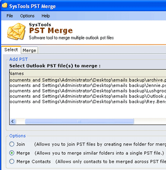 Merge PST Files Outlook Screenshot 1