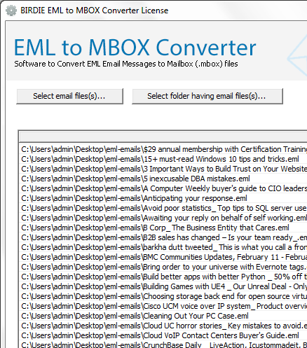 EML to MBOX Converter for Mac Screenshot 1