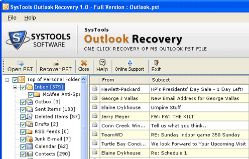 Scan Outlook PST Screenshot 1