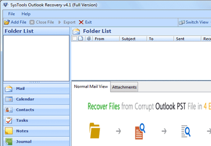Access PST File Screenshot 1