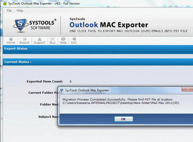 Import Outlook OLM into Outlook Windows Screenshot 1
