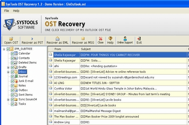 Tool OST Email Recover Screenshot 1