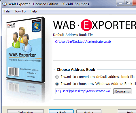 WAB Import Outlook 2007 Screenshot 1