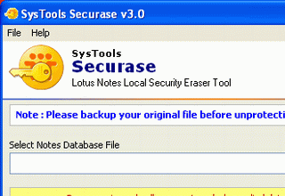 Access Protected Lotus Notes File Screenshot 1