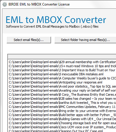 EML Export to Thunderbird Screenshot 1
