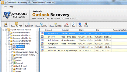 Corrupt PST File Repair Utility Screenshot 1