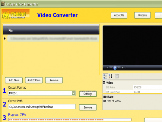 FXBear Video Converter Screenshot 1