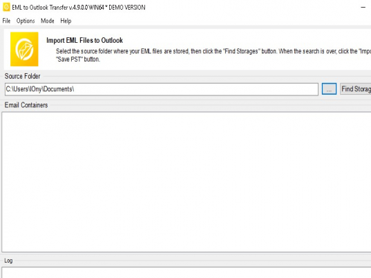 EML to Outlook Transfer Screenshot 1