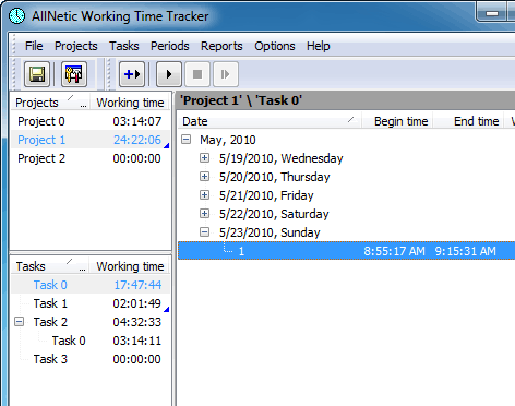 AllNetic Working Time Tracker Screenshot 1