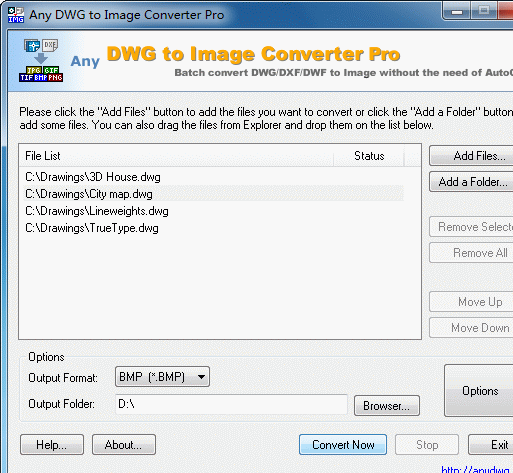 DWG to JPG Converter Pro - Screenshot 1