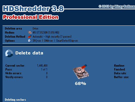 HDShredder Free Edition Screenshot 1