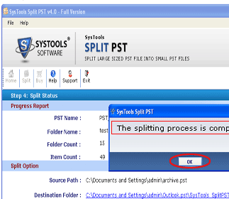 Trim PST File Screenshot 1