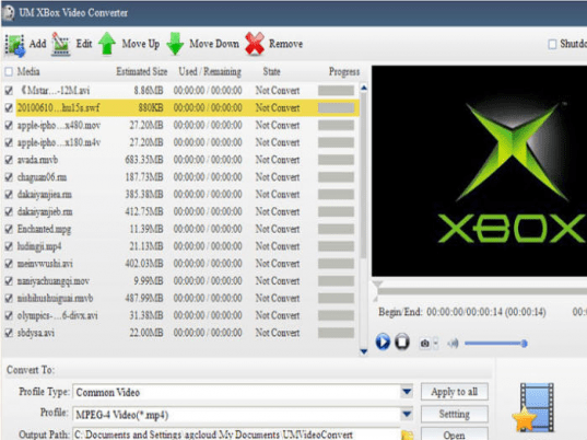 UM XBox Video Converter Screenshot 1