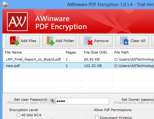 Pdf encrypt software Screenshot 1