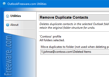 Remove Duplicate Contacts in Outlook Screenshot 1