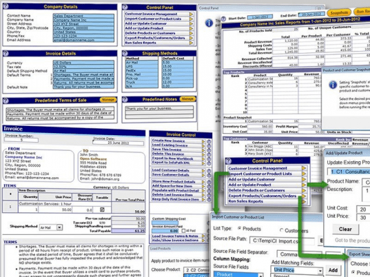 Invoice Template for Excel Screenshot 1