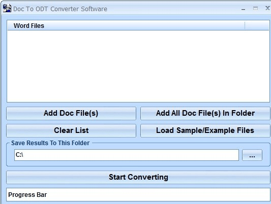 Doc To ODT Converter Software Screenshot 1