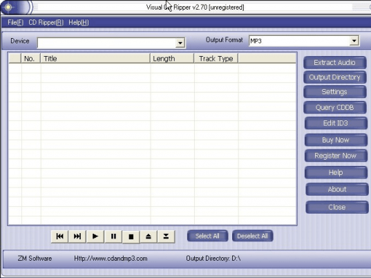 Visual CD Ripper Screenshot 1