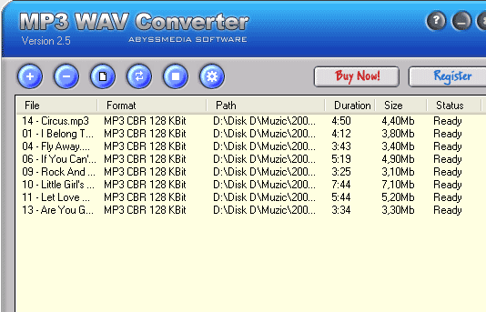 AbyssMedia MP3 to WAV Converter Screenshot 1