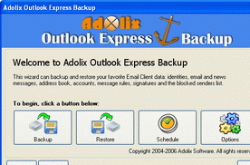 Adolix Outlook Express Backup Screenshot 1