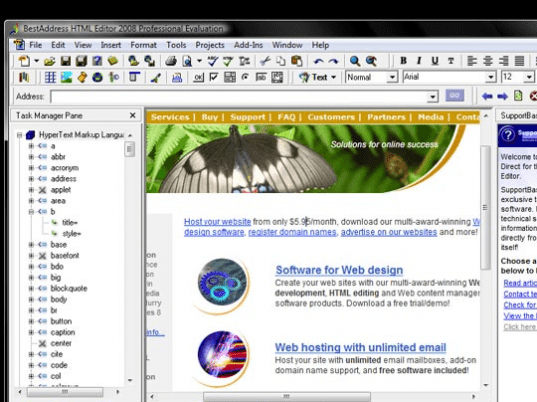 BestAddress HTML Editor 2005 Professional Screenshot 1