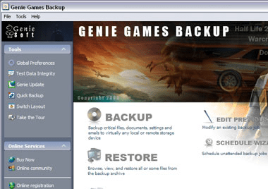 Genie Games Backup Screenshot 1