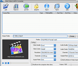 Allok Video to MP4 Converter Screenshot 1