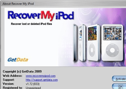 Recover My iPod Screenshot 1