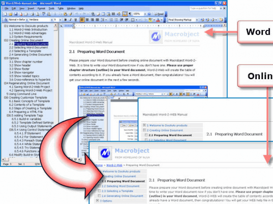 Macrobject Word-2-Web 2007 Professional Screenshot 1