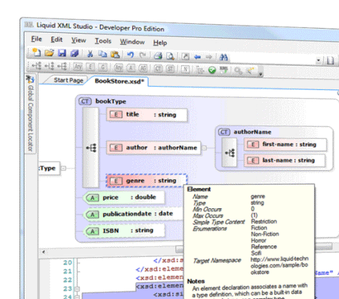 Free XML Schema Editor (Liquid XML Studio) Screenshot 1