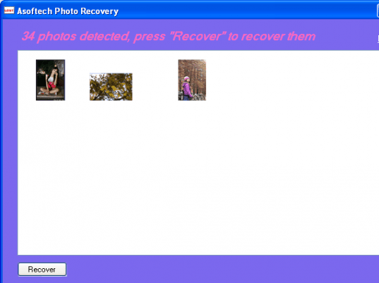 Asoftech Photo Recovery Screenshot 1