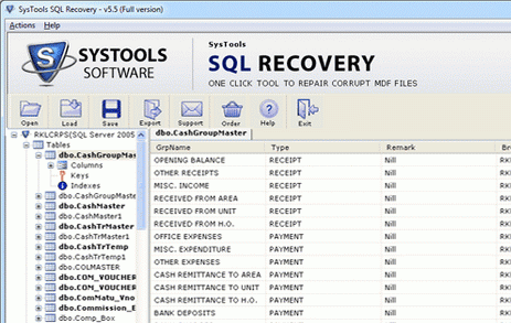 SQL File Recovery Screenshot 1
