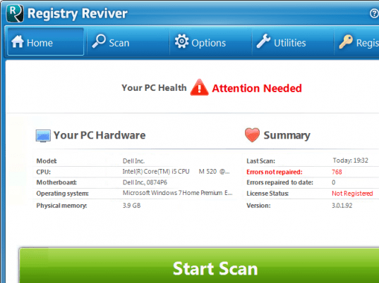 Registry Reviver Screenshot 1