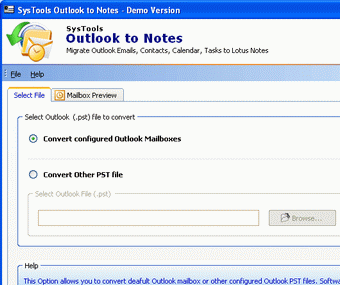 MS Outlook PST to NSF Conversion Screenshot 1