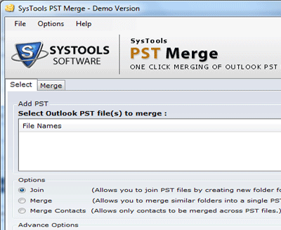 Combine Multiple Outlook PST Contact Screenshot 1