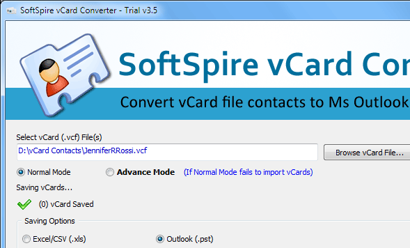 Batch Convert VCF to Excel Screenshot 1