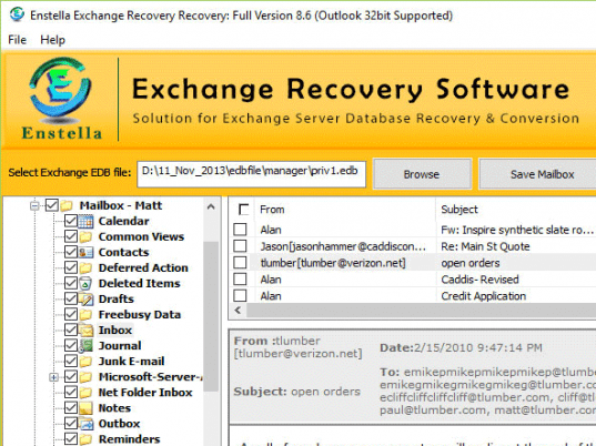 Exchange Database Repair Utility Screenshot 1