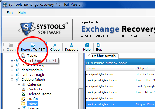 Download MS Exchange to Outlook Screenshot 1