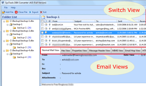 Outlook Express to Microsoft Outlook Tool Screenshot 1