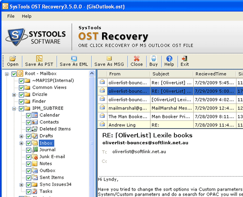 Outlook OST File Corrupt Screenshot 1