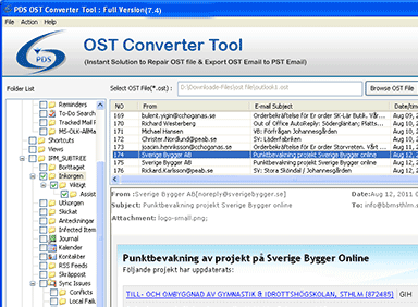 Move OST to PST File Screenshot 1