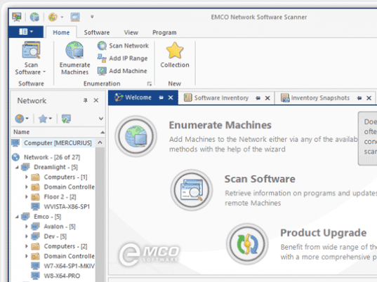 EMCO Network Software Scanner Screenshot 1