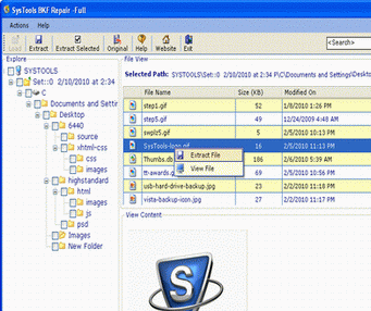 BKF File Data Recovery Software Screenshot 1