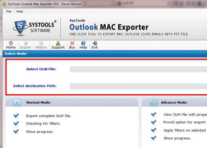 Mac Outlook OLM Converter Screenshot 1