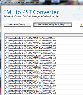 EML PST Conversion Screenshot 1