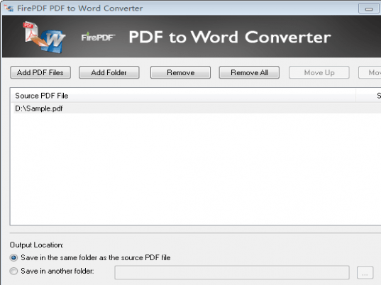 FirePDF PDF to Word Converter Screenshot 1