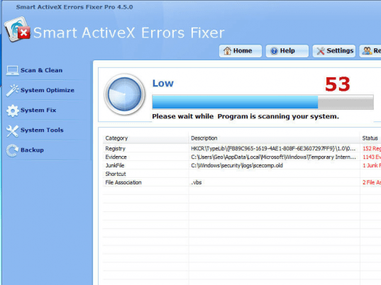 Smart ActiveX Errors Fixer Pro Screenshot 1