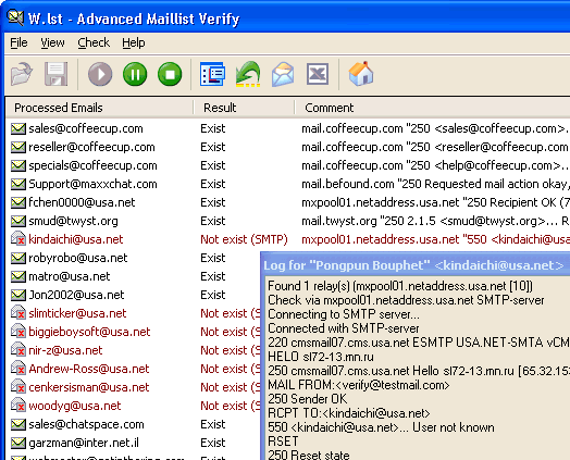 Advanced Maillist Verify Screenshot 1
