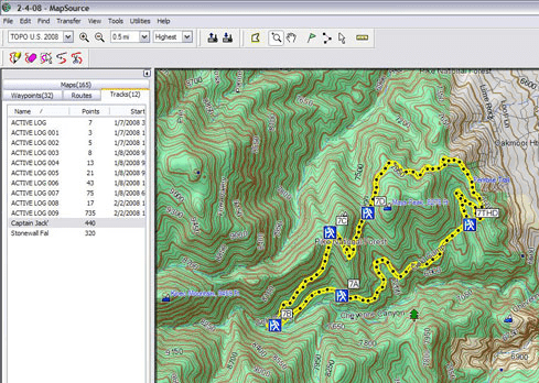 Garmin MapSource Screenshot 1